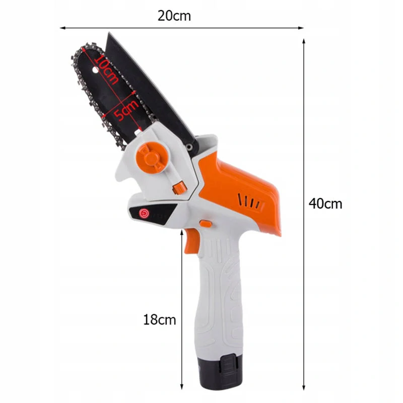 Akumulátorová mini reťazová píla 12 V na konáre + príslušenstvo