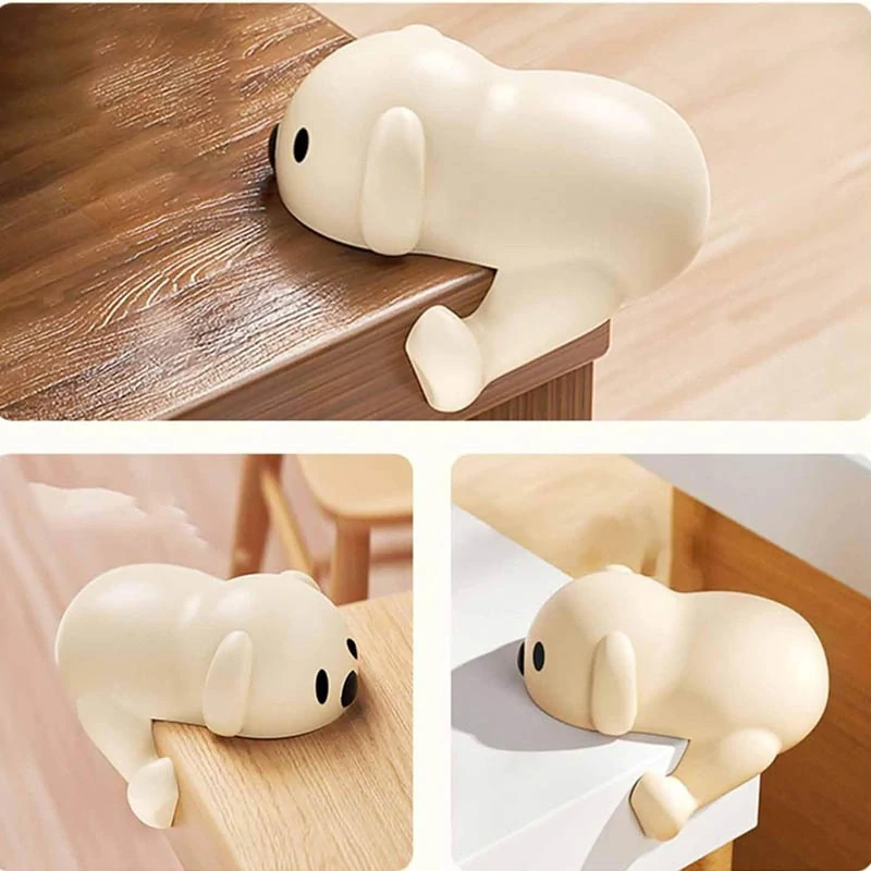 Silikónový chránič rohov nábytku béžový Psík (4ks)