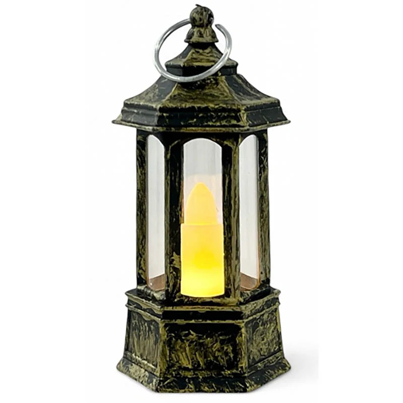 LED lampáš 9 cm - zlatý, strieborný, hnedý