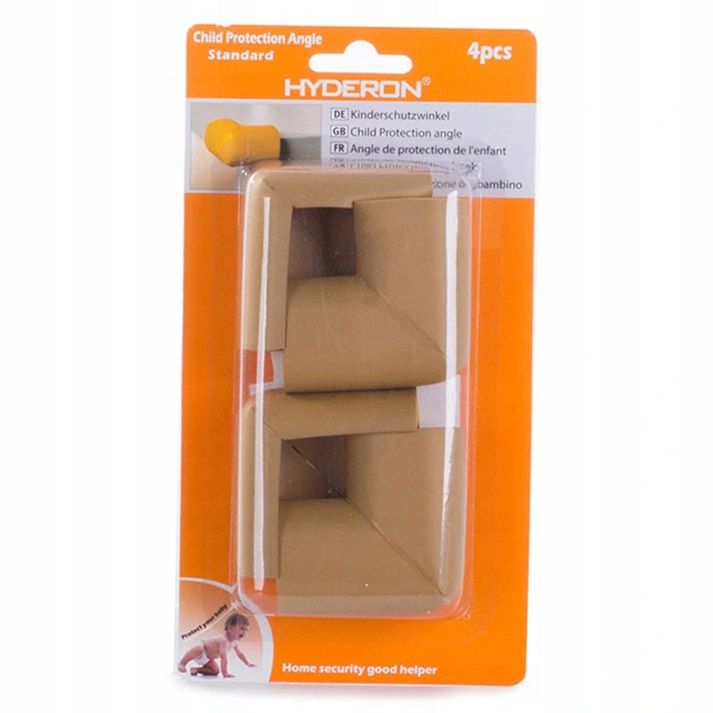 Penové rohové chrániče na nábytok hnedé, samolepiace 4ks