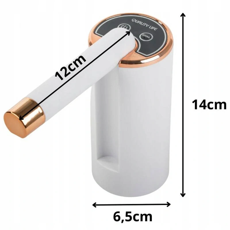 Elektrická pumpa na fľašu na vodu USB biela