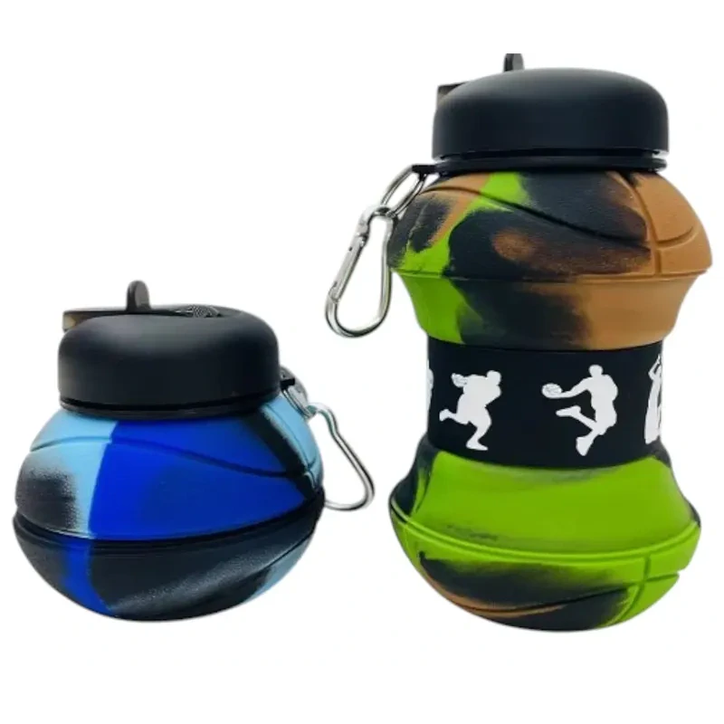 Skladacia športová fľaša s karabínou 200 - 550ml