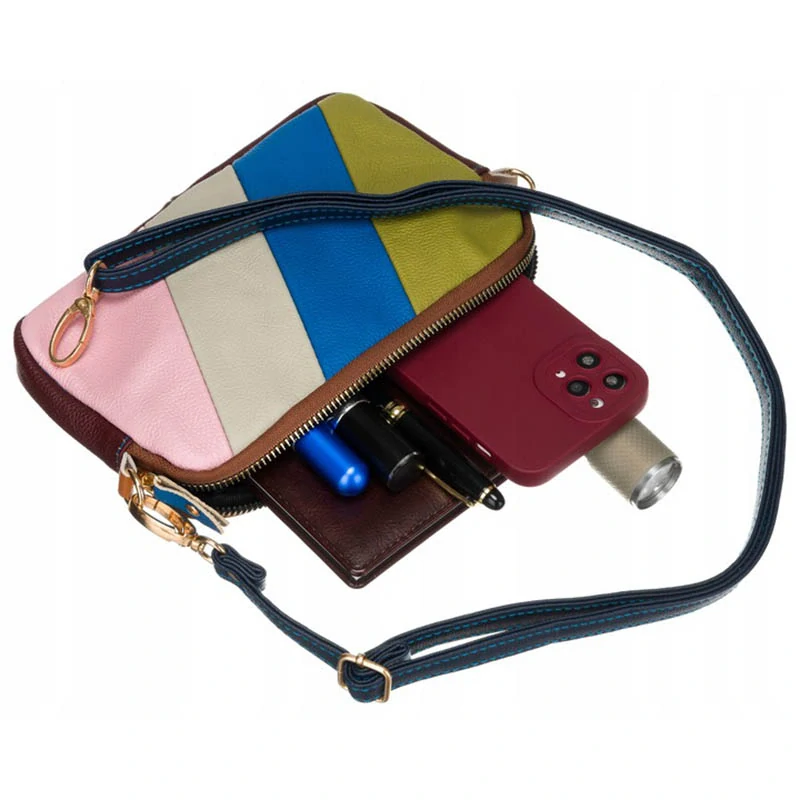 Dámska kožená crossbody kabelka na doklady a telefón CN501