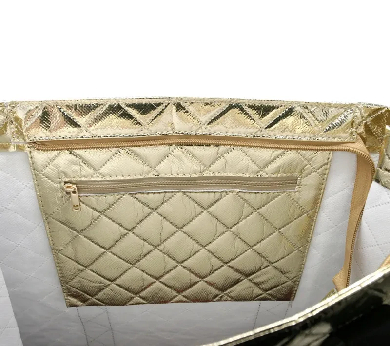 Dámska veľká shopper kabelka Rovicky RSPV-001P zlatá