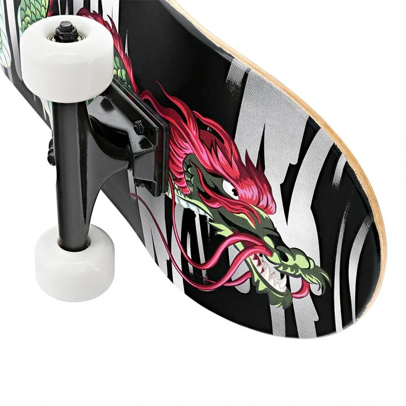 Dragon - Skateboard Cozytrix 80 × 20,3 cm – čierny grip, PU kolieska 54 mm: zeleno/čierny