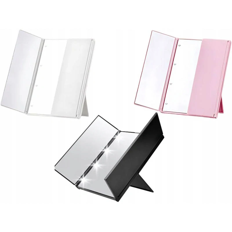 Kozmetické zrkadlo s LED podsvietením a podstavcom