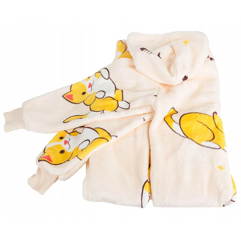 Teplá oversize mikina Mačička XXL 2v1 – mäkká deka s kapucňou