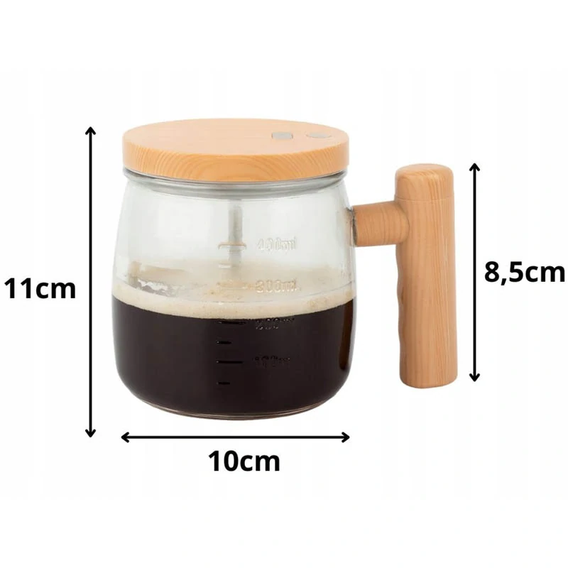 Elektrický samomiešací pohár na kávu, čaj a nápoje 400 ml