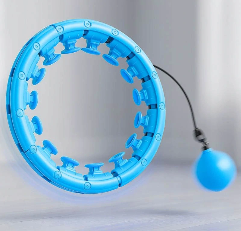 Hula hop so závažím masážna obruč modrá