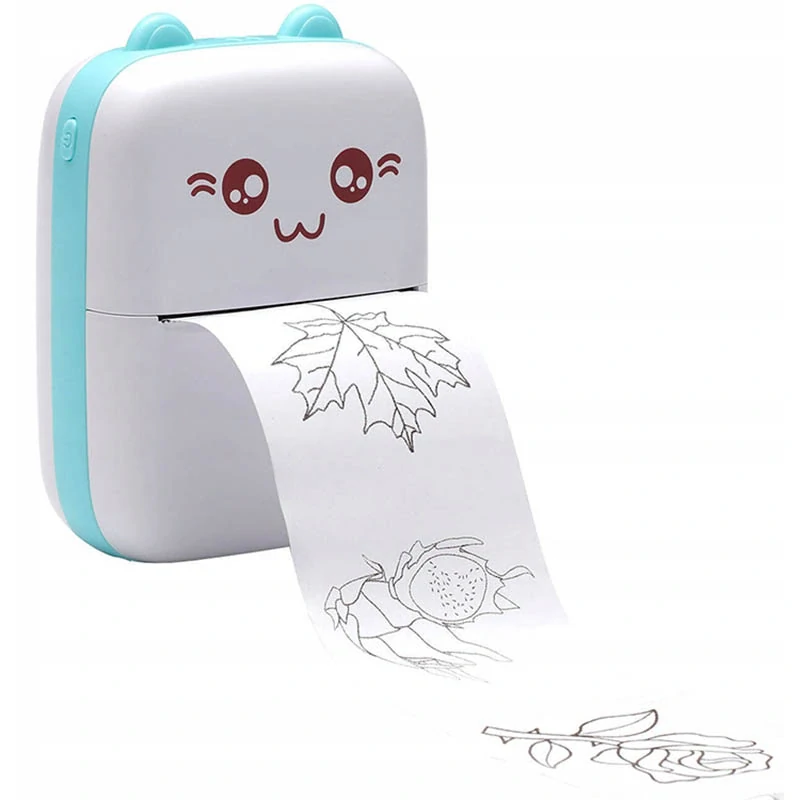 Mini termálna tlačiareň bezdrôtová modrá