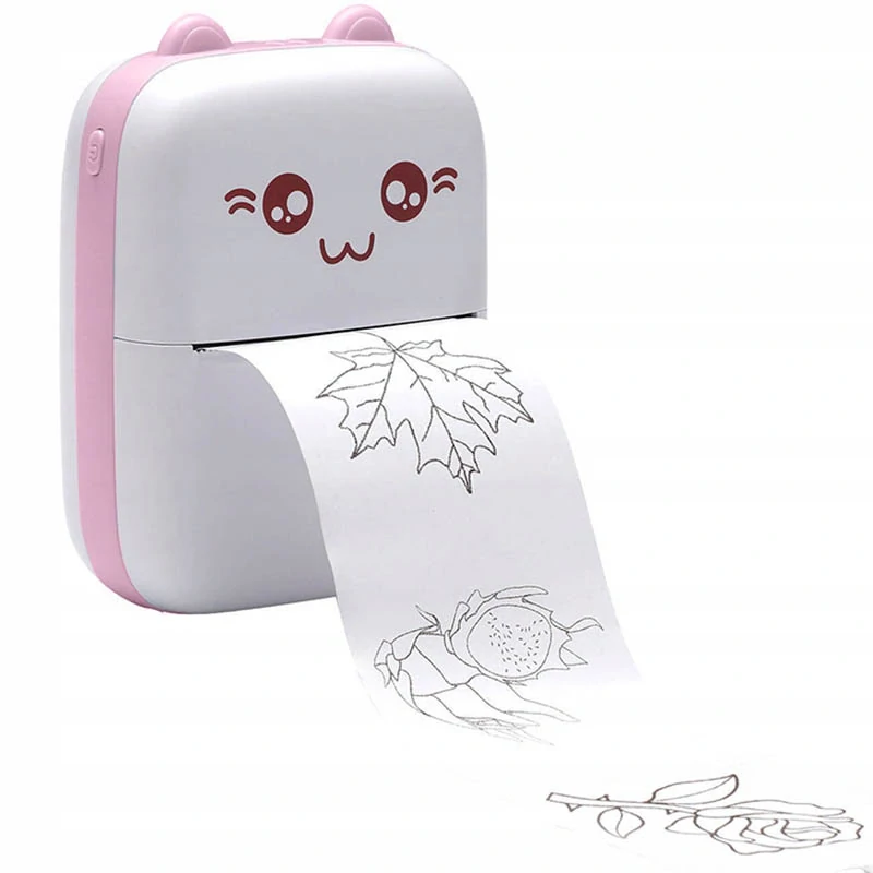 Mini termálna tlačiareň bezdrôtová ružová