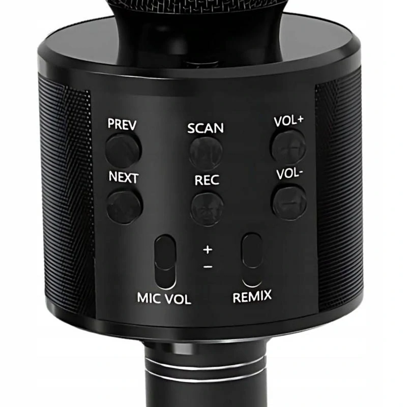 Karaoke mikrofón s puzdrom čierny