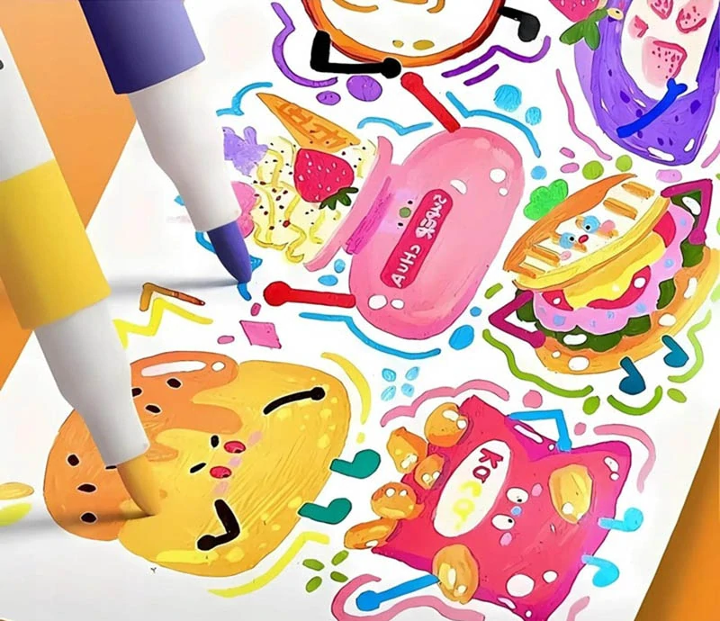 Sada 48 akrylových fixiek