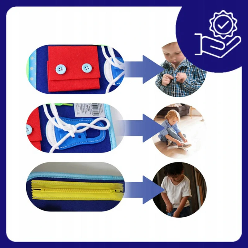 Montessori manipulačná senzorická tabuľa pre deti