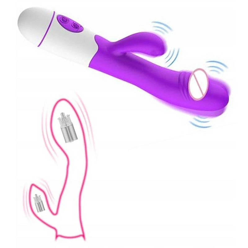 Silikónový vibračný masážer s dvojitou stimuláciou