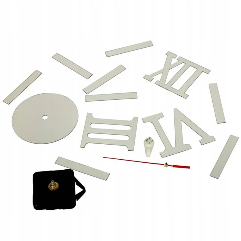 Nástenné hodiny strieborné s rímskymi číslicami