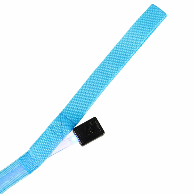 Svietiace LED vodítko pre psa a mačku 1,2 m modré