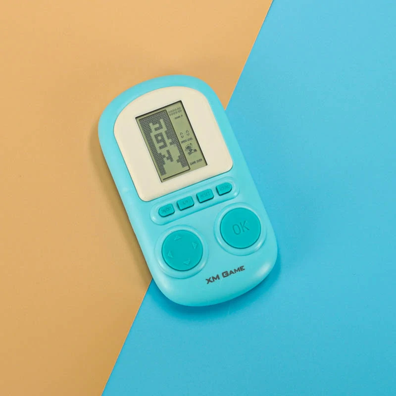 Elektronická vrecková hra – retro konzola modrá