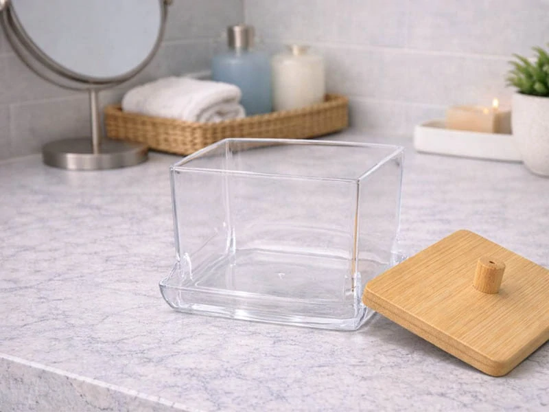 Organizér do kúpeľne na vatové tyčinky