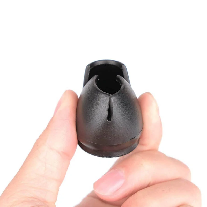 Ochranné silikónové krytky na nohy stoličiek 18–29 mm čierne – sada 16 ks