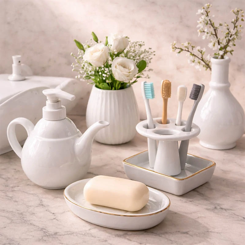 Reutterr Porzelan - Porcelánový dávkovač mydla a saponátu v tvare kanvičky 15 cm