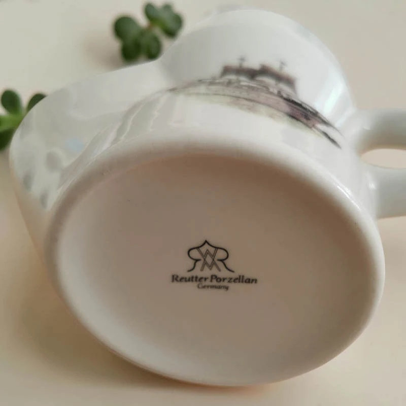 Reutterr Porzelan - Porcelánová miska na holenie Reutter s motívom plachetnice