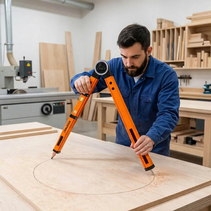 Nastaviteľný uholník s uhlomerom, vodováhou a kružidlom