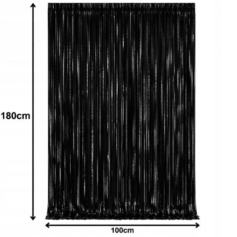 Dekoračný párty záves 100 x 180 cm čierny