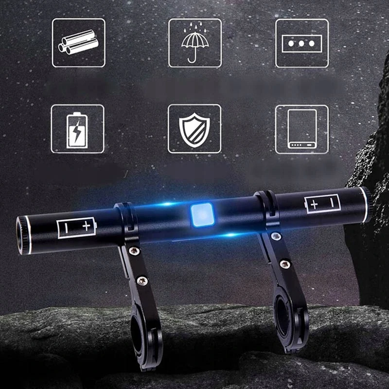 Predlžovač na riadidlá bicykla a kolobežky s powerbankou