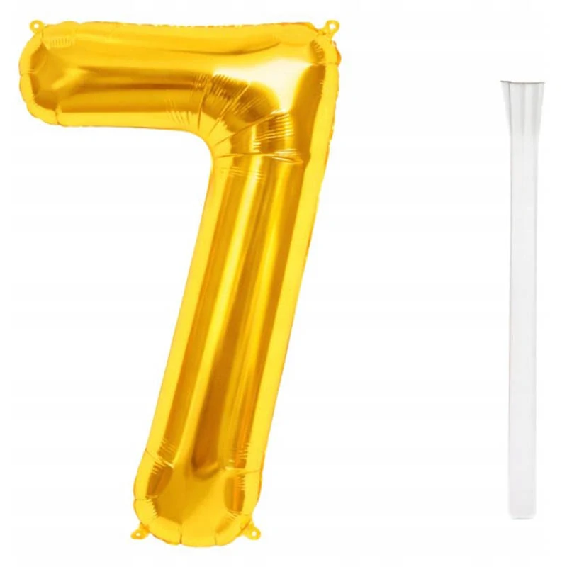 Fóliový balón číslo 7 zlatý 66 cm