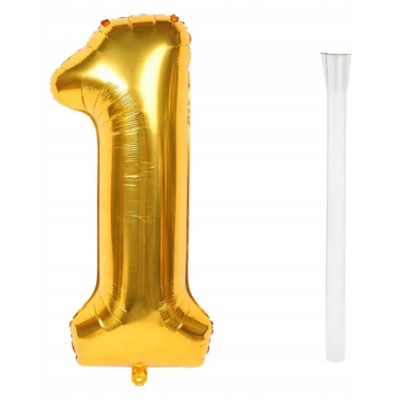 Fóliový balón číslo 1 zlatý 66 cm