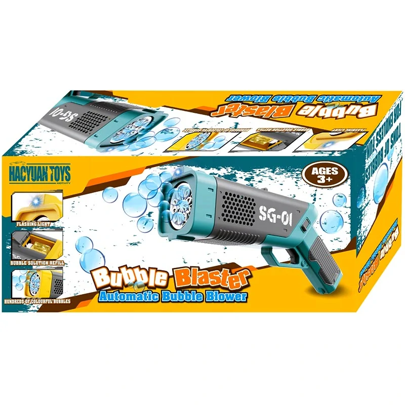 Bublinková pištoľ automatická s LED osvetlením a náplňami