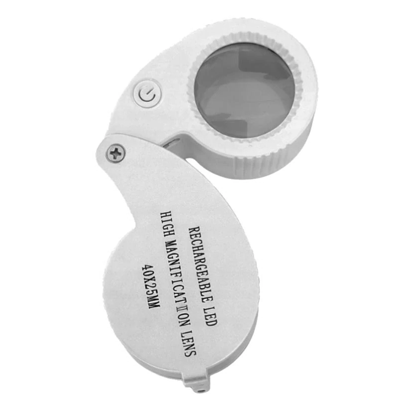 Vrecková lupa 40× s LED osvetlením