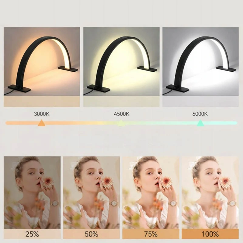 Kozmetická LED lampa Moon 36W čierna