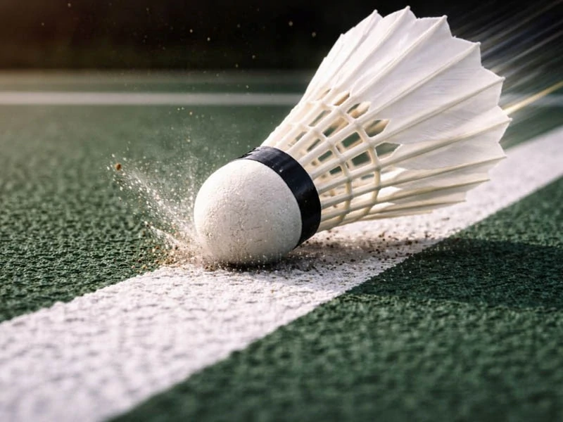 Bedmintonové košíky pierkové biele – 12 ks