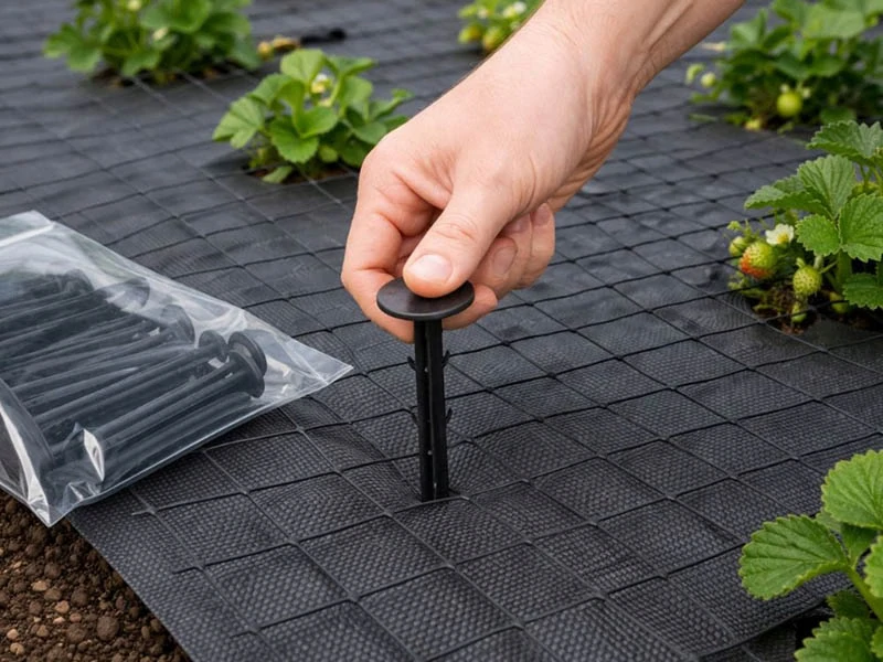 Plastové kolíky na agrotextíliu 11 cm – 10 ks