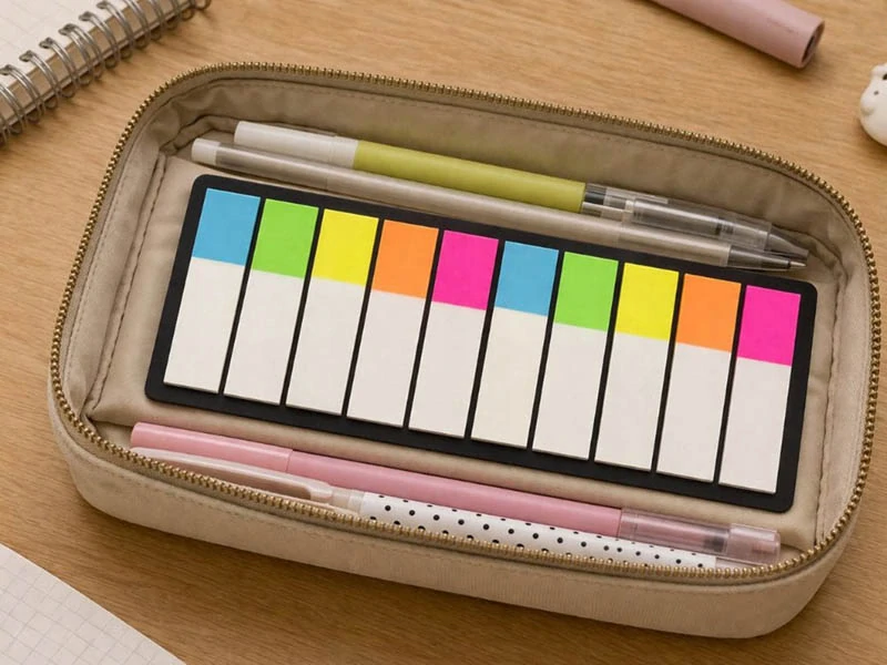 Samolepiace záložky do knihy farebné