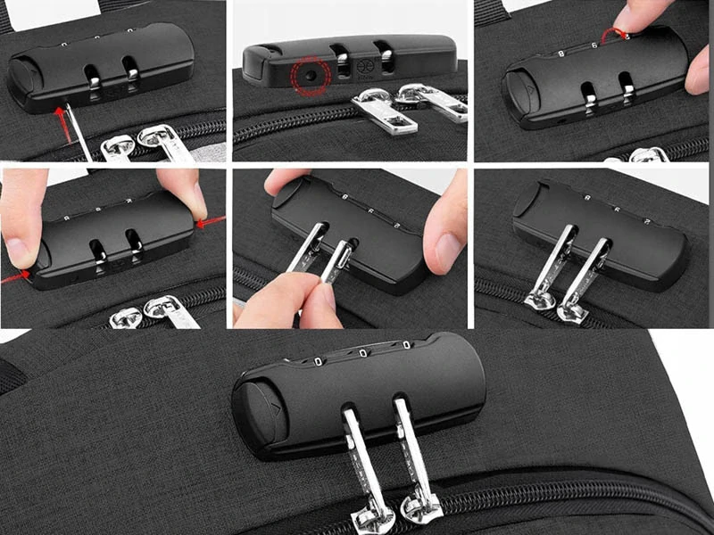 Batoh na notebook s ochranou proti krádeži 15 L sivý