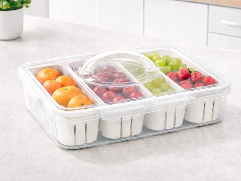 Organizér na potraviny 4,5L s odkvapkávacími priehradkami
