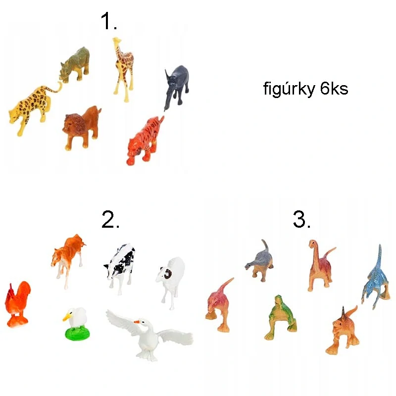 Detský set figúrok zvierat (6 ks)