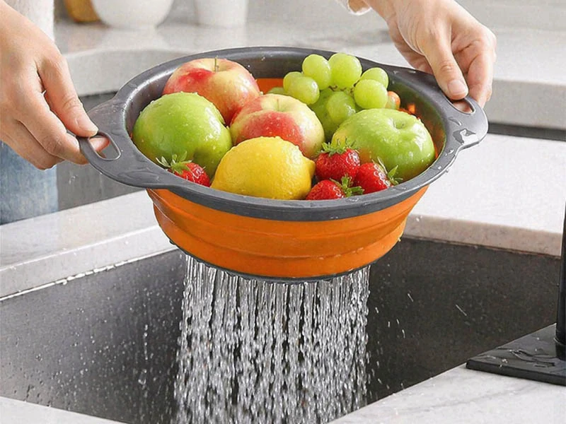 Skladací silikónový cedník 2 v 1