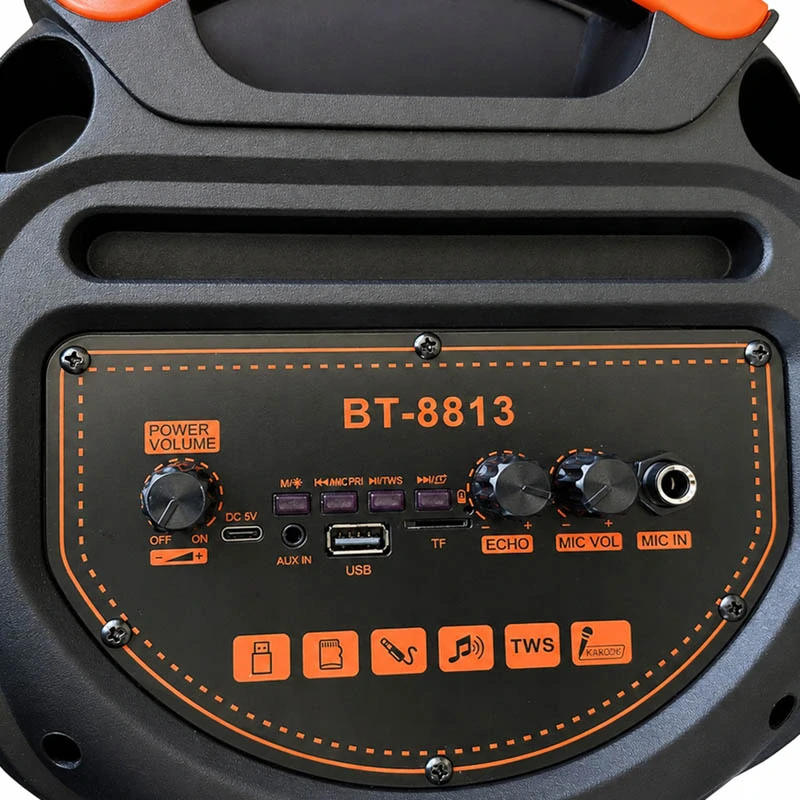Bezdrôtový Bluetooth reproduktor karaoke s mikrofónom 78 cm