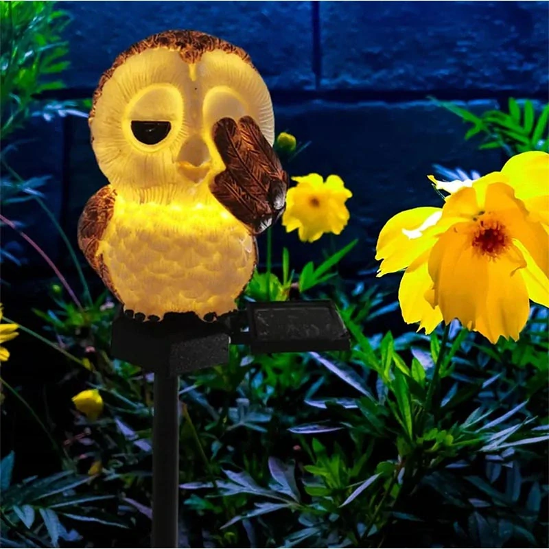 LED solárna lampa sova do záhrady 41 cm