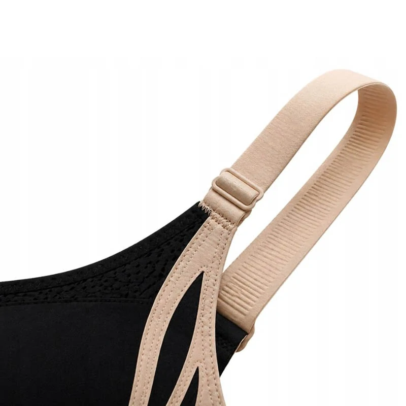 Dámska športová podprsenka push up 2XL čierna