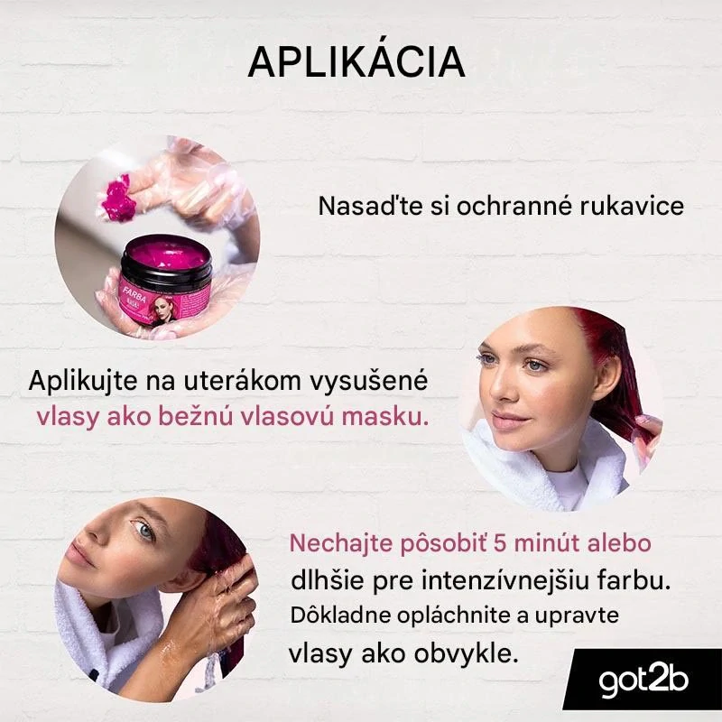 got2b Color Mask Pink – dočasná ružová farbiaca maska na vlasy