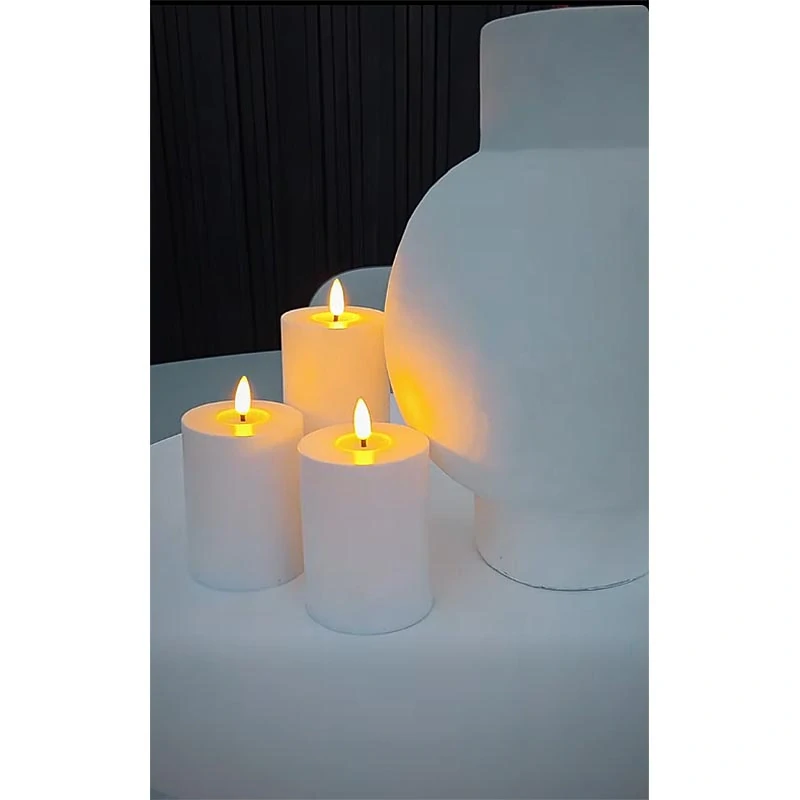 LED sviečky Outdoor – sada 2 ks bielych sviečok na batérie