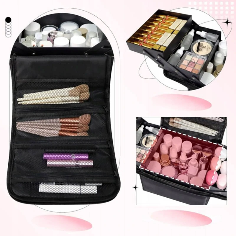 Kufrík na kozmetiku a make-up čierny