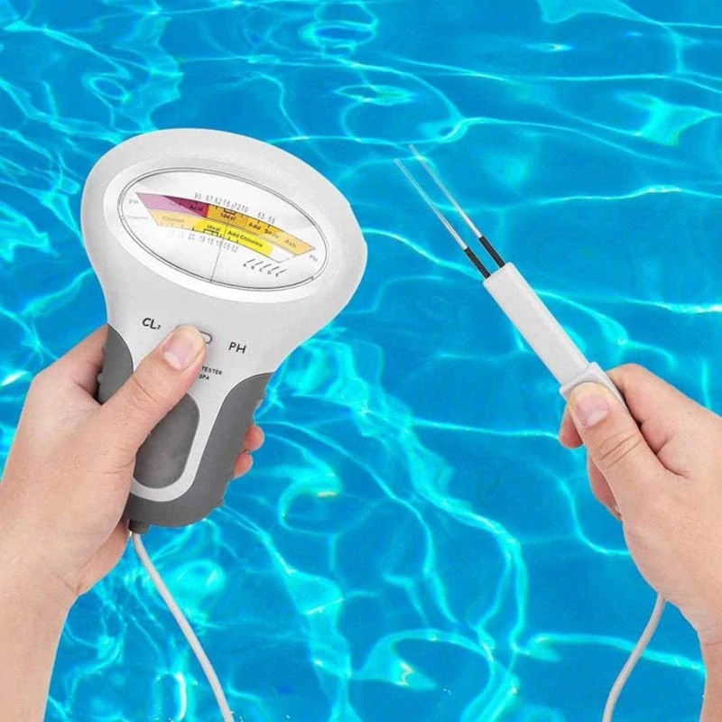 Tester kvality vody pH a chlóru s 100 testovacími pásikmi 3v1