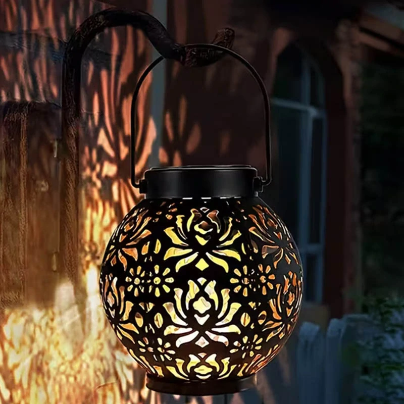 Solárny LED lampión solárny čierny