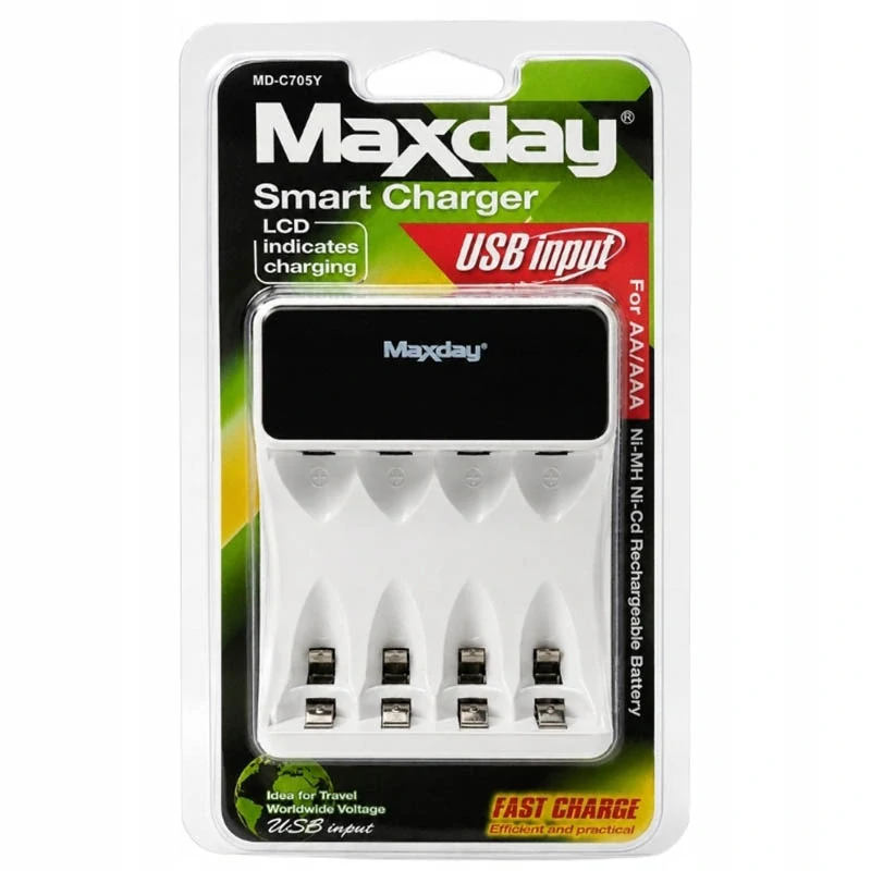 Nabíjačka na AA a AAA batérie Maxday MD-C704Y4